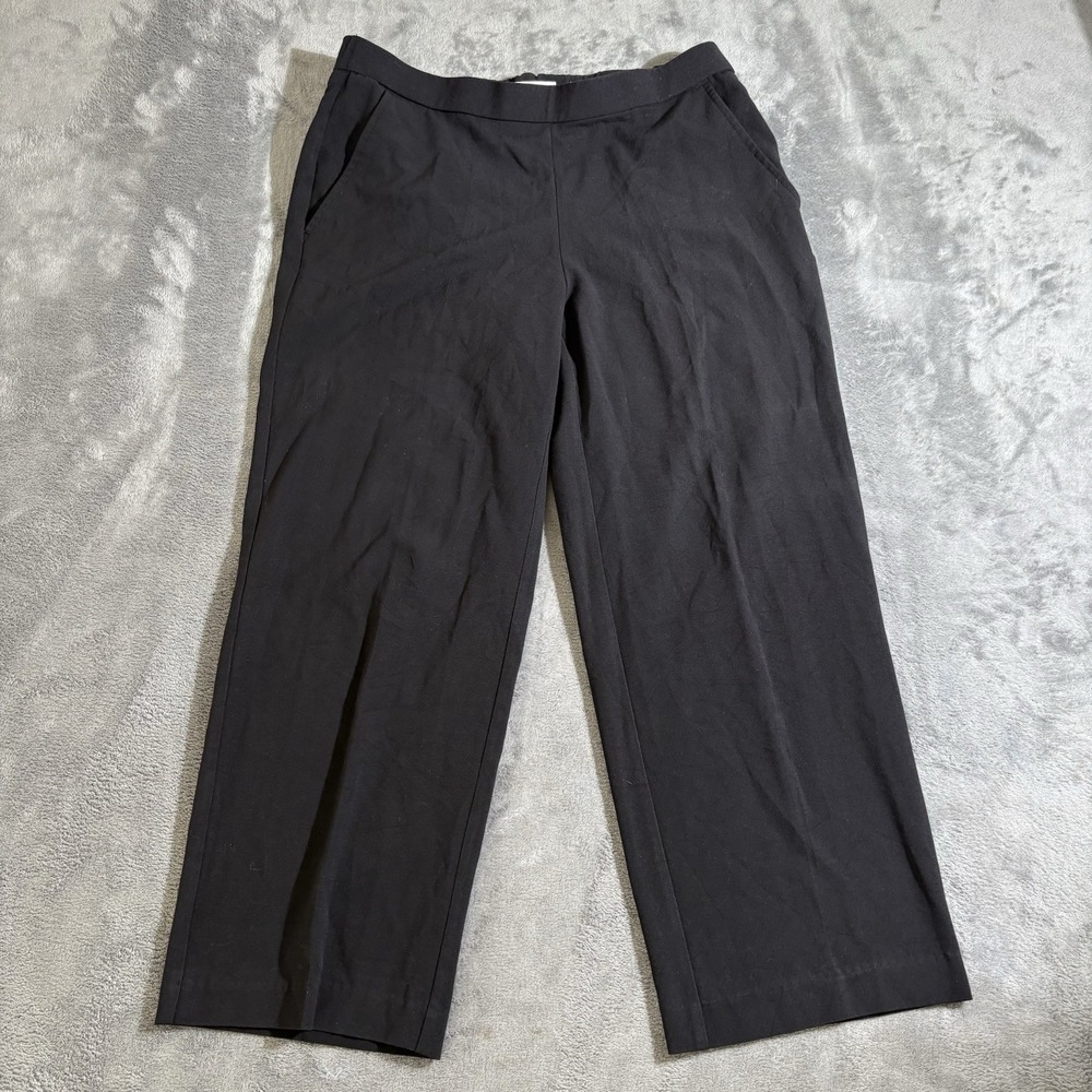 Sag Harbor Pants Womens Size 8P Black Stretch Petite 30x24 Work casual